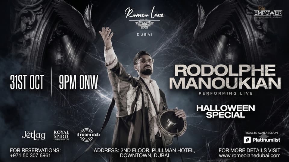 Halloween After Dark Presents Rodolphe Manoukian Live at Romeo Lane Dubai